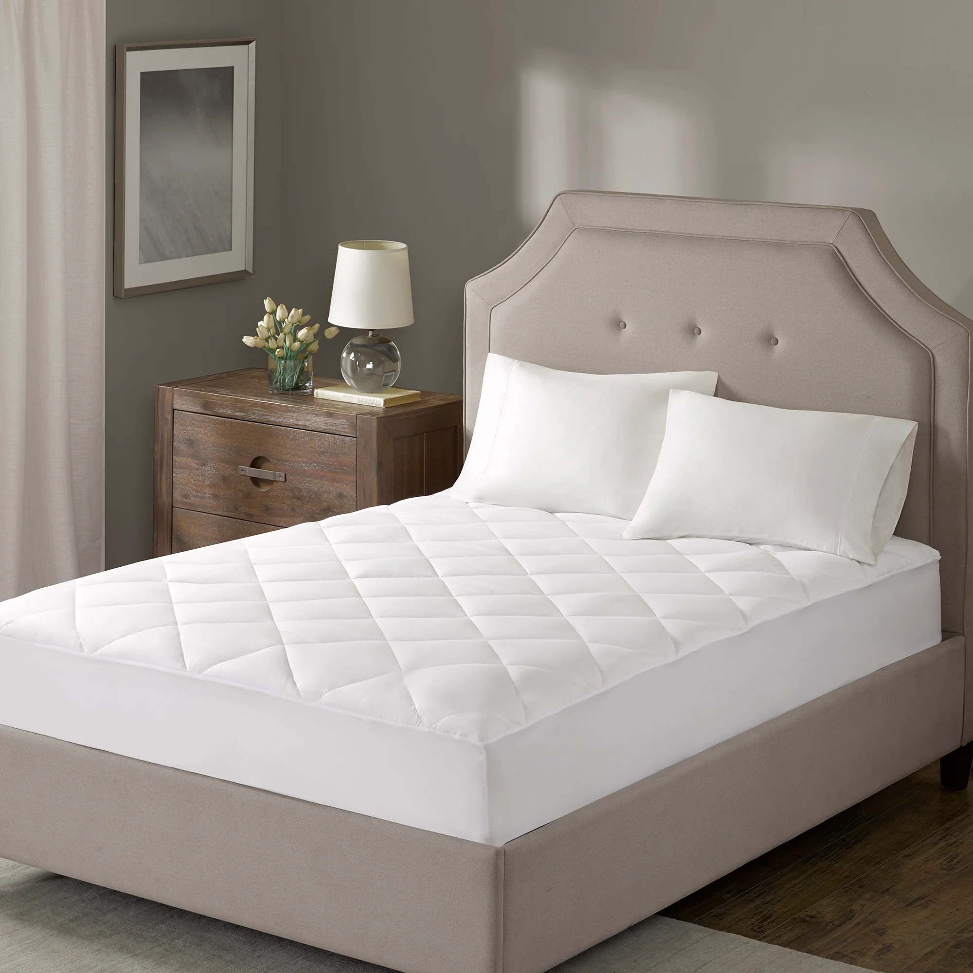 1000 Thread Count Cotton Blend Diamond Quilting Down Alternative Comforter - Image 6
