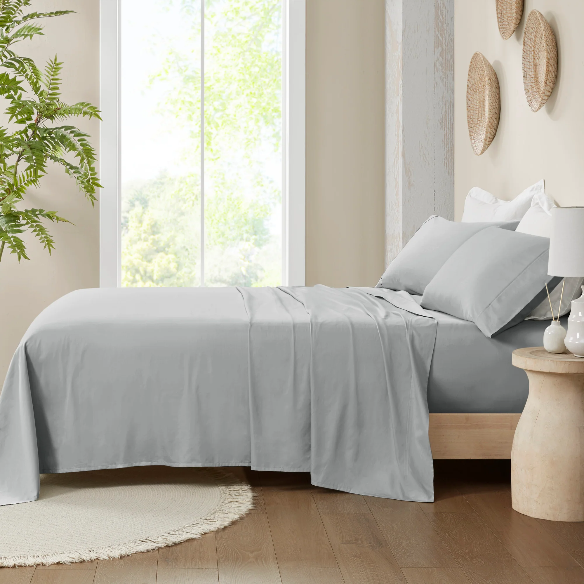 300 Thread Count Organic Cotton Deep Pocket Sheet Set - Image 2