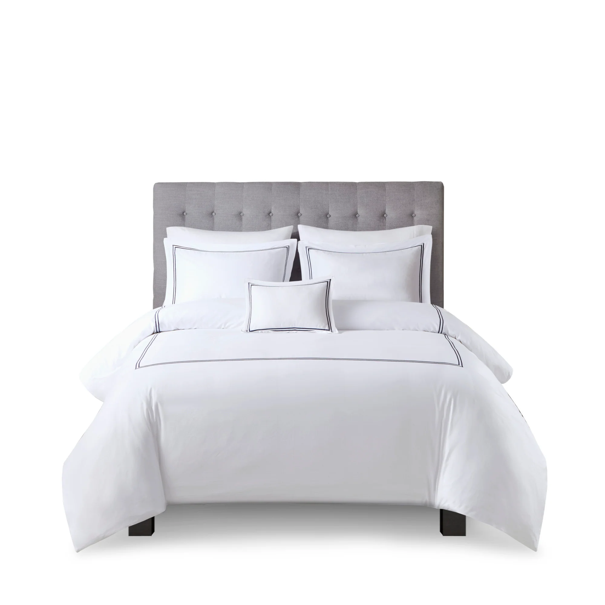 500 Thread Count Luxury Collection 100% Cotton Sateen Embroidered Comforter Set - Image 18