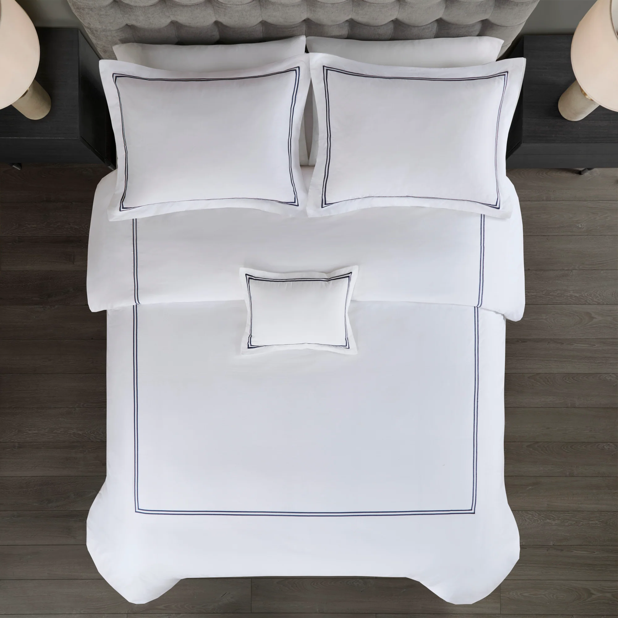 500 Thread Count Luxury Collection 100% Cotton Sateen Embroidered Comforter Set - Image 36
