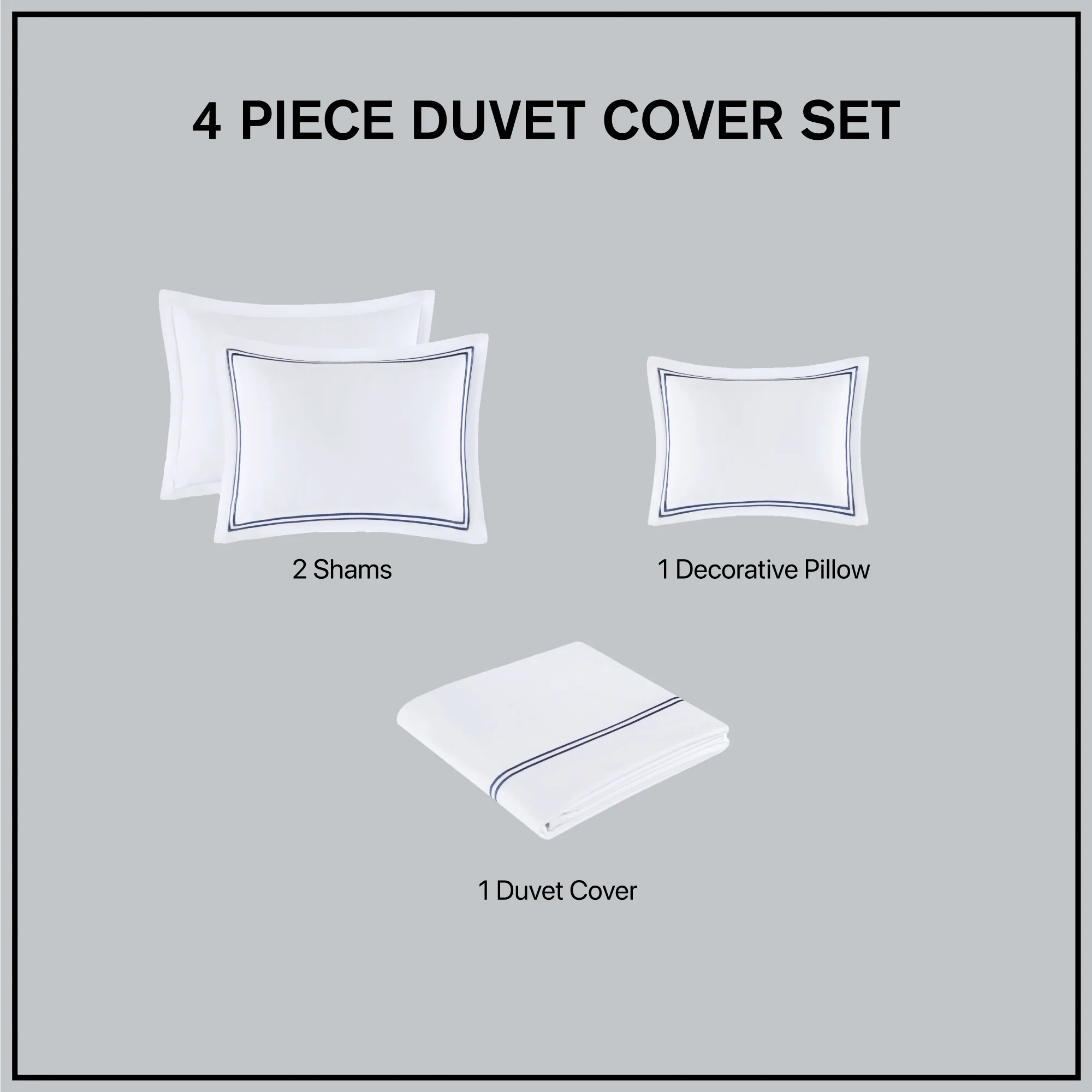 500 Thread Count Luxury Collection 100% Cotton Sateen Embroidered Duvet Cover Set - Image 10