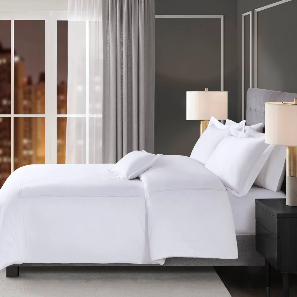 500 Thread Count Luxury Collection 100% Cotton Sateen Embroidered Duvet Cover Set - Image 12