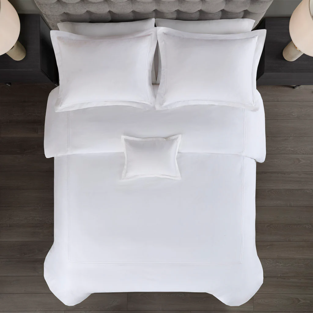 500 Thread Count Luxury Collection 100% Cotton Sateen Embroidered Duvet Cover Set - Image 18