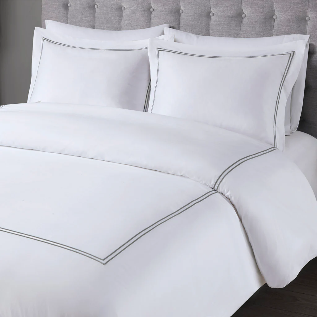 500 Thread Count Luxury Collection 100% Cotton Sateen Embroidered Duvet Cover Set - Image 20