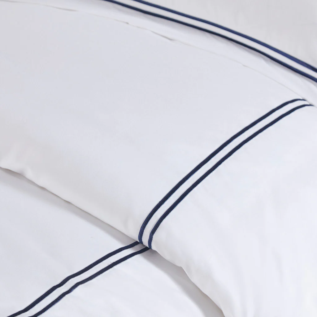 500 Thread Count Luxury Collection 100% Cotton Sateen Embroidered Duvet Cover Set - Image 25