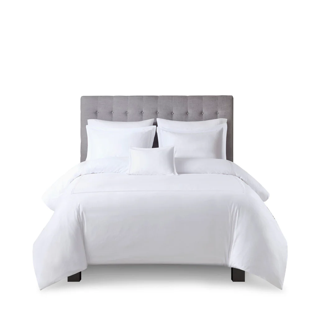 500 Thread Count Luxury Collection 100% Cotton Sateen Embroidered Duvet Cover Set - Image 55