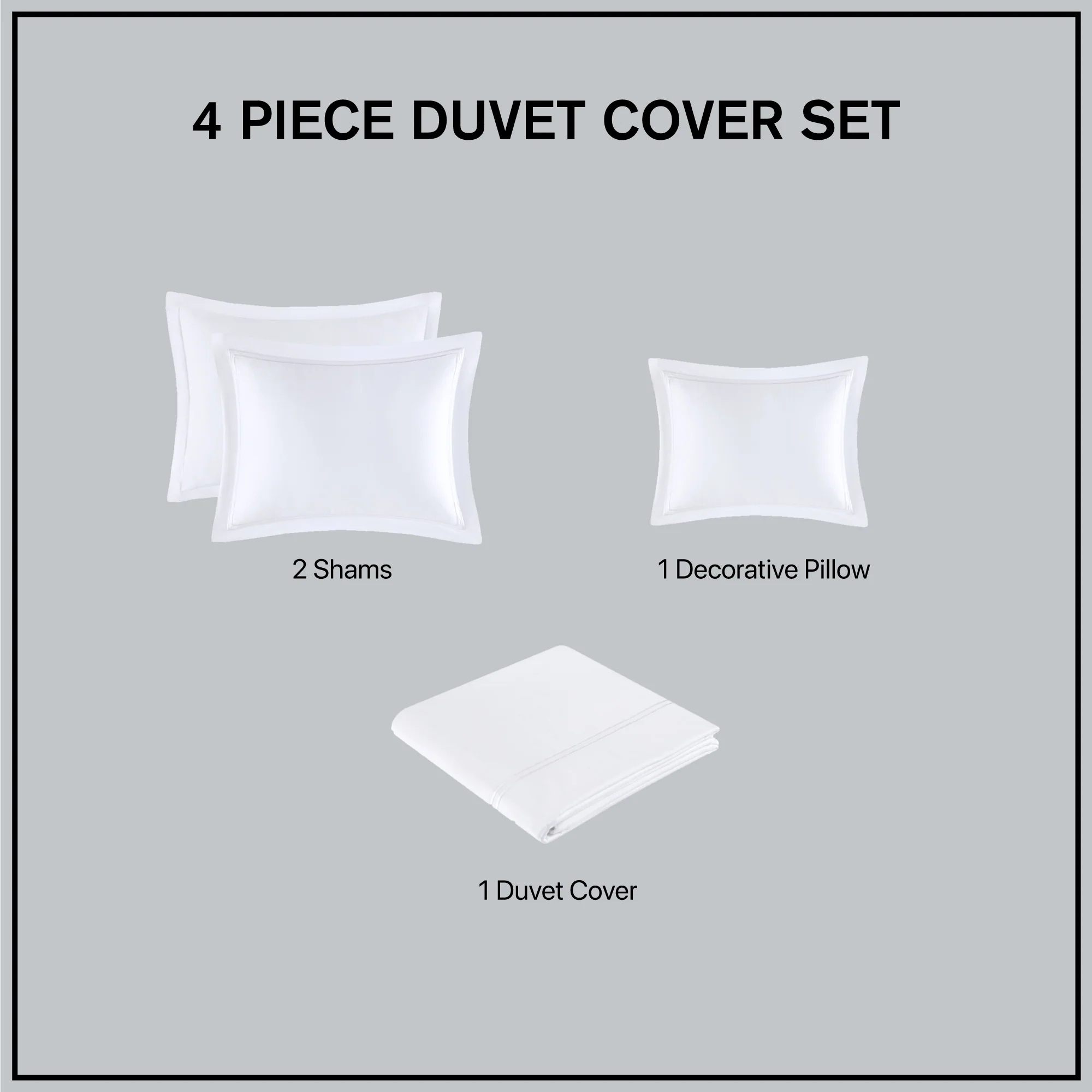 500 Thread Count Luxury Collection 100% Cotton Sateen Embroidered Duvet Cover Set - Image 9