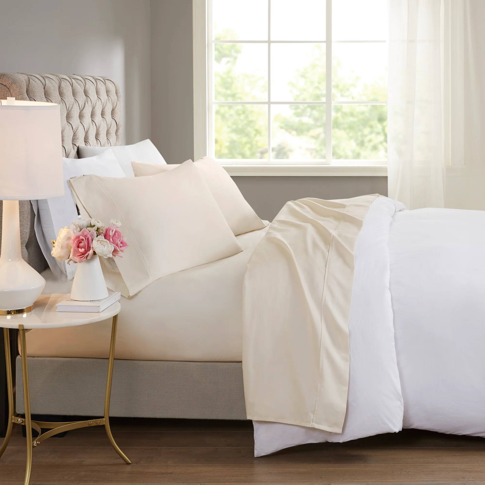 600 Thread Count Cooling Cotton Blend 4-Piece Sheet Set - Image 11