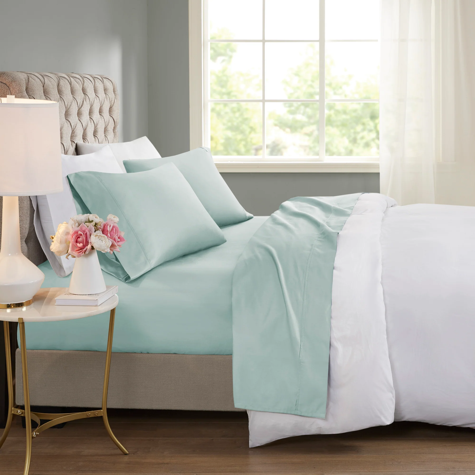 600 Thread Count Cooling Cotton Blend 4-Piece Sheet Set - Image 21