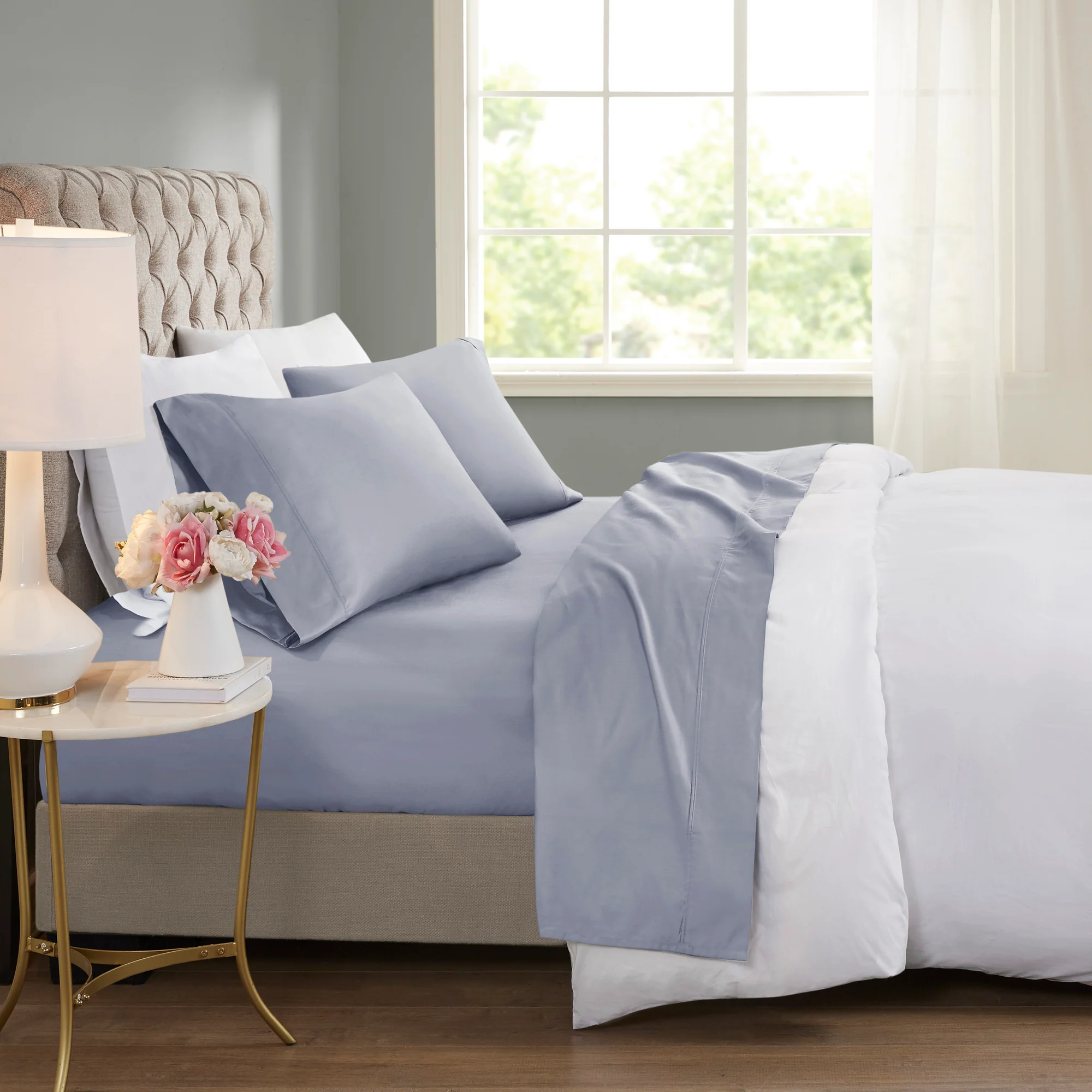 600 Thread Count Cooling Cotton Blend 4-Piece Sheet Set - Image 26
