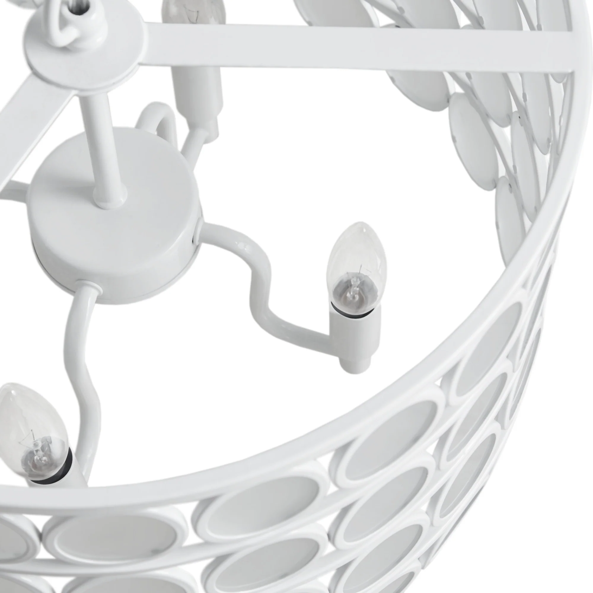 Abbot 4-Light Glass Drum Shade Chandelier - Image 6