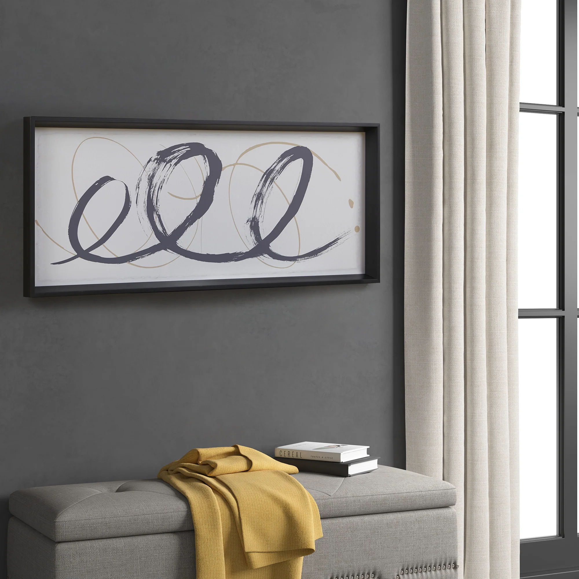 Abstract Ambit Framed Glass Wall Art - Image 2