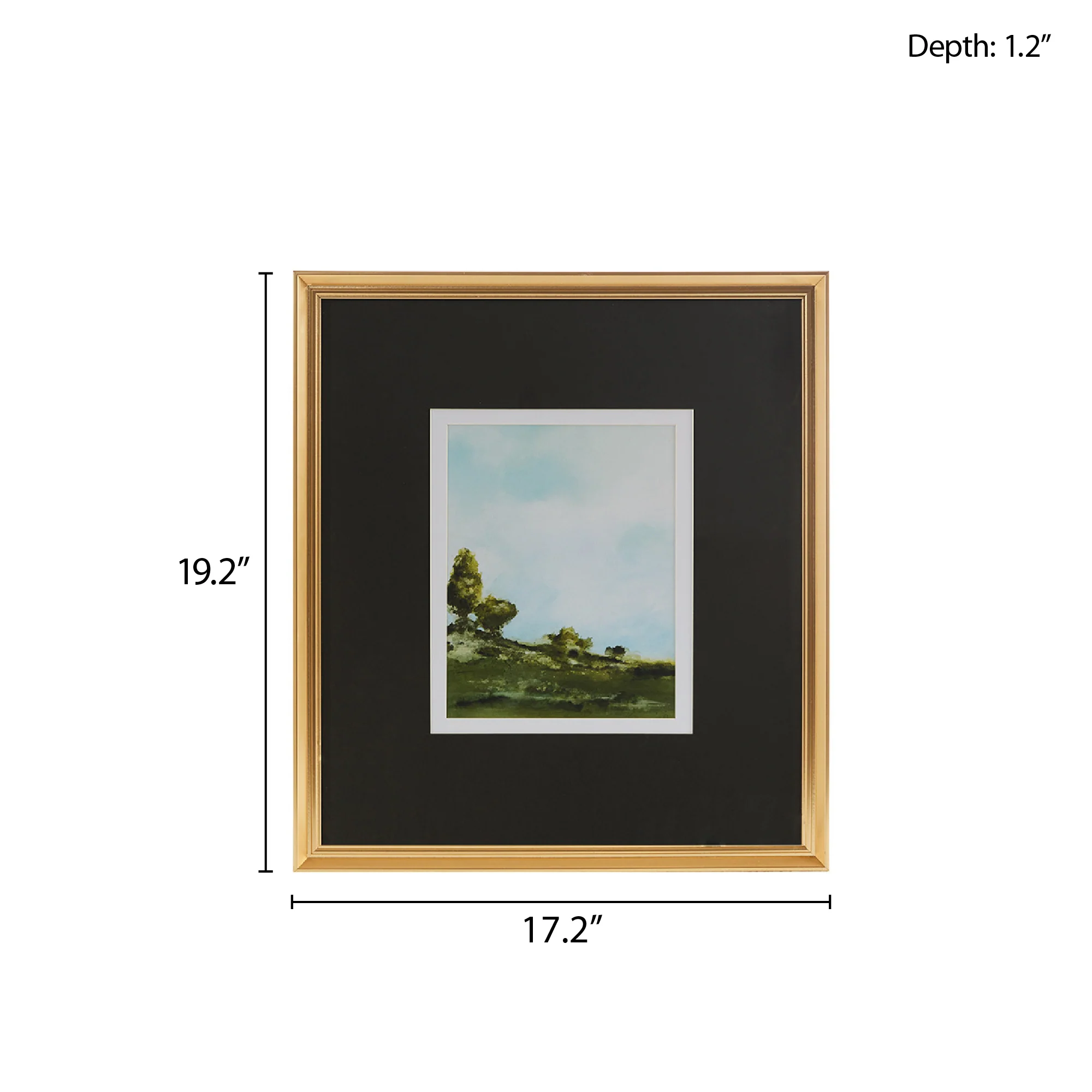 Across The Plains 1 Framed Glass and Double Matted Abstract Landscape Wall Art - Image 7