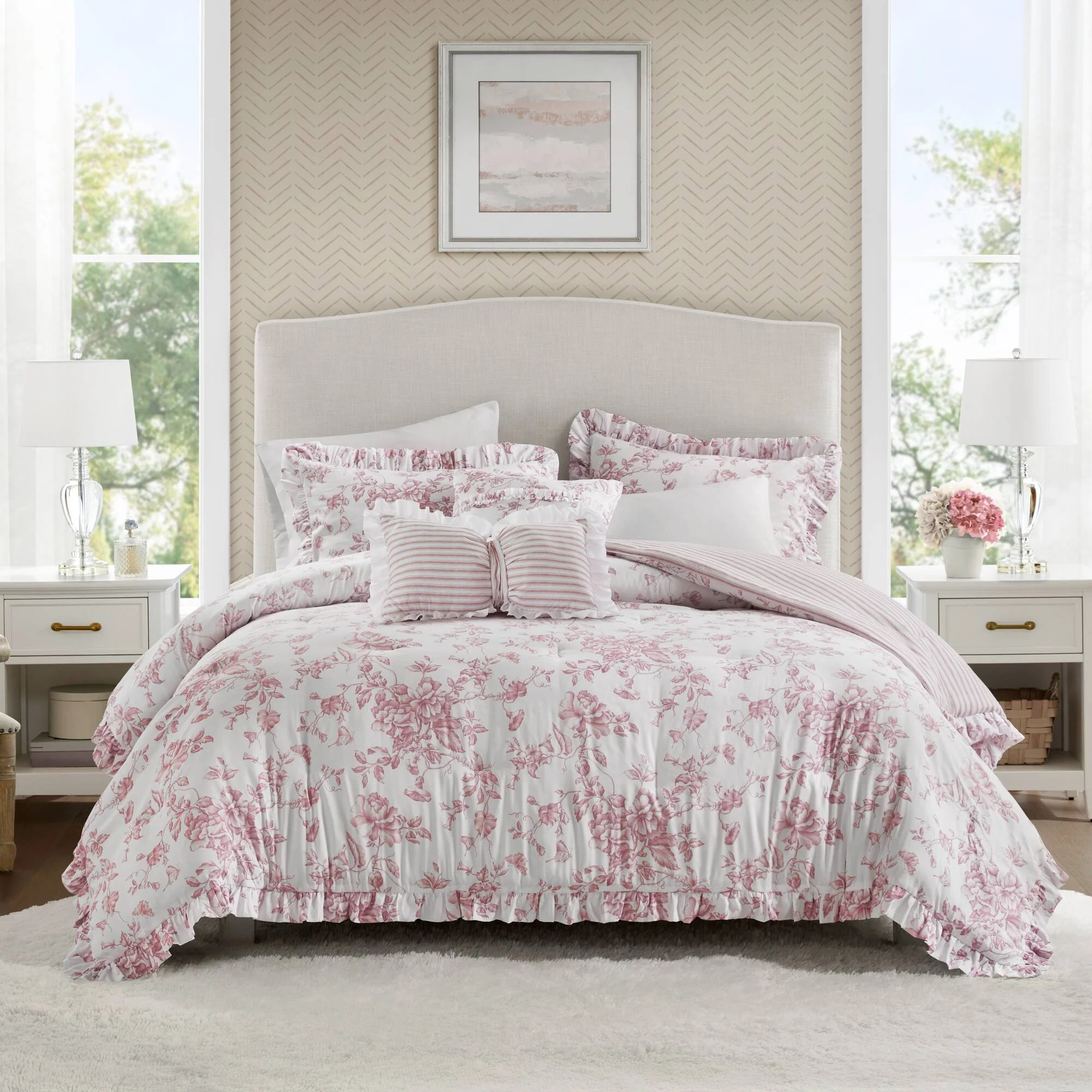 Adele 5-Piece Comforter Set with Decorative Pillows