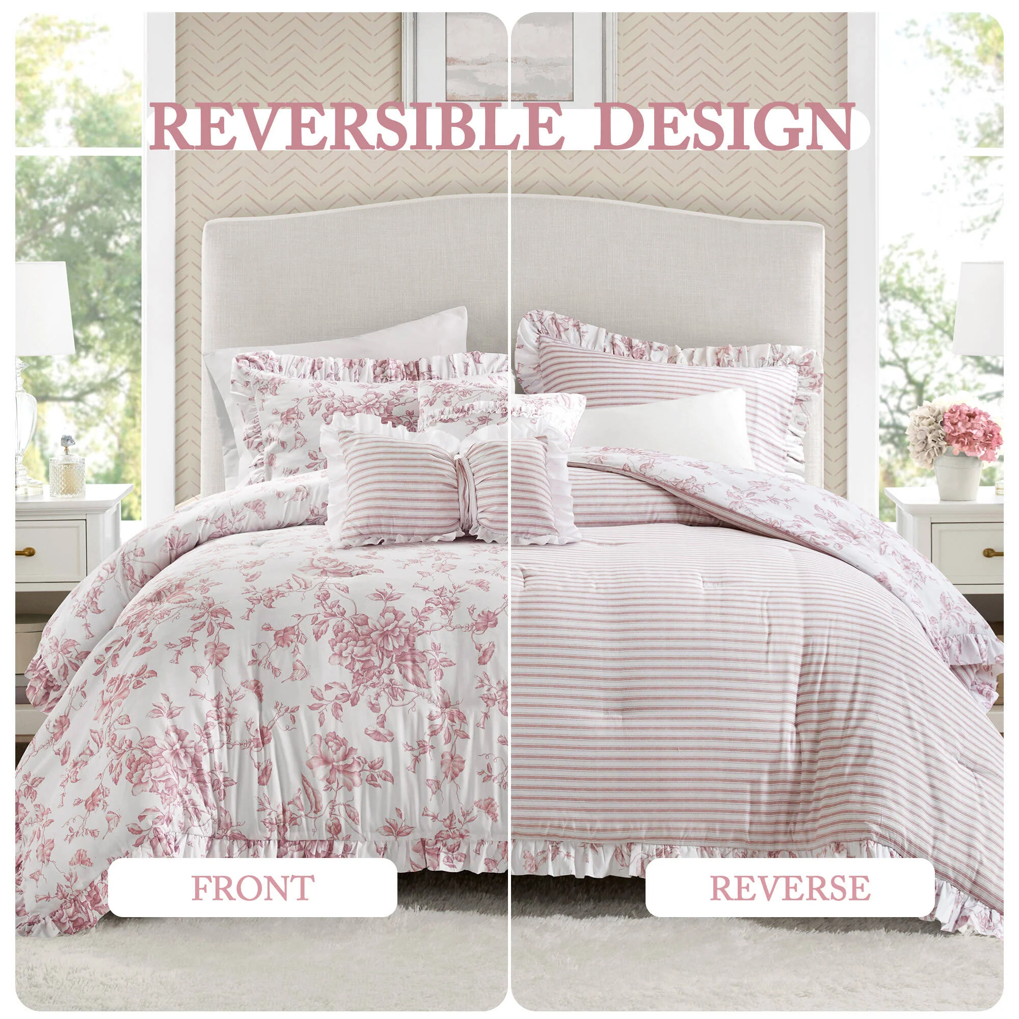 Adele 5-Piece Comforter Set with Decorative Pillows - Image 14