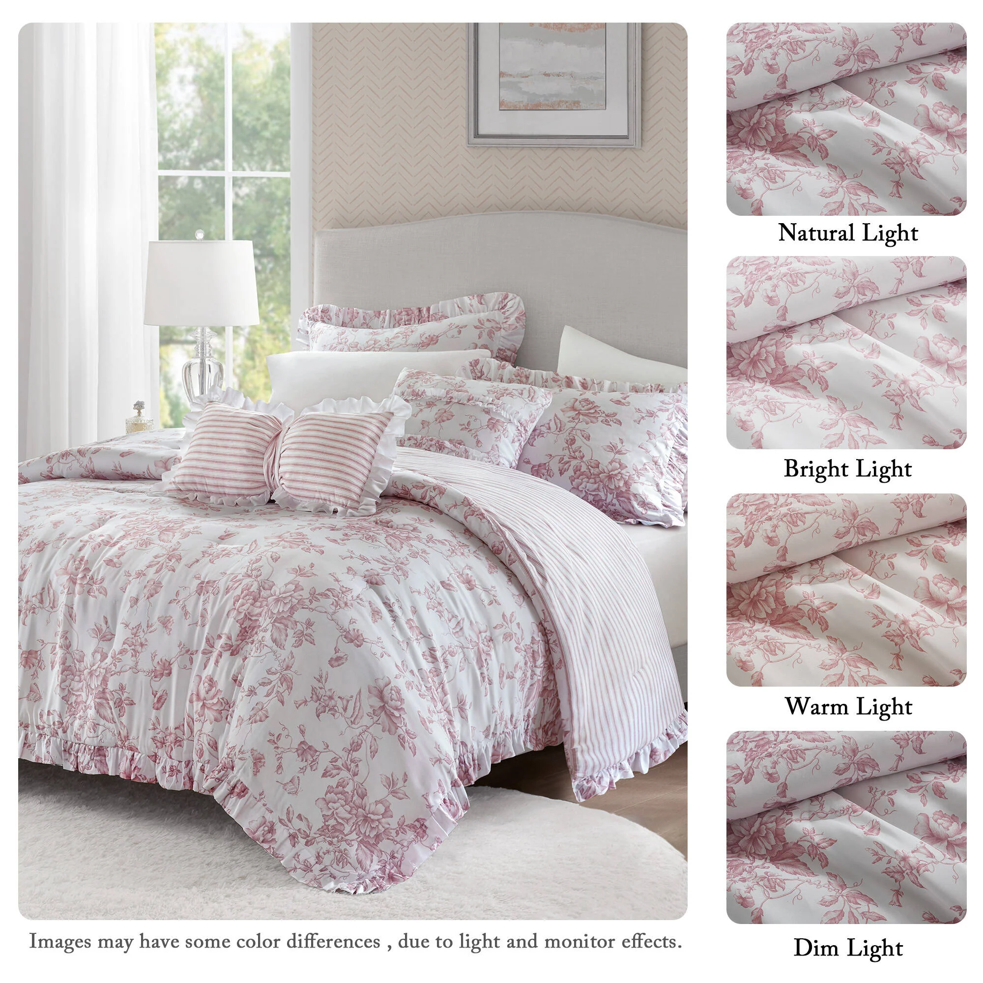 Adele 5-Piece Comforter Set with Decorative Pillows - Image 16