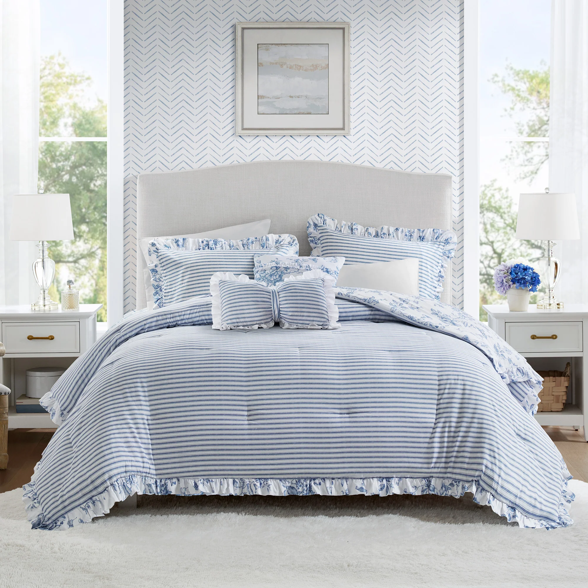 Adele 5-Piece Comforter Set with Decorative Pillows - Image 17