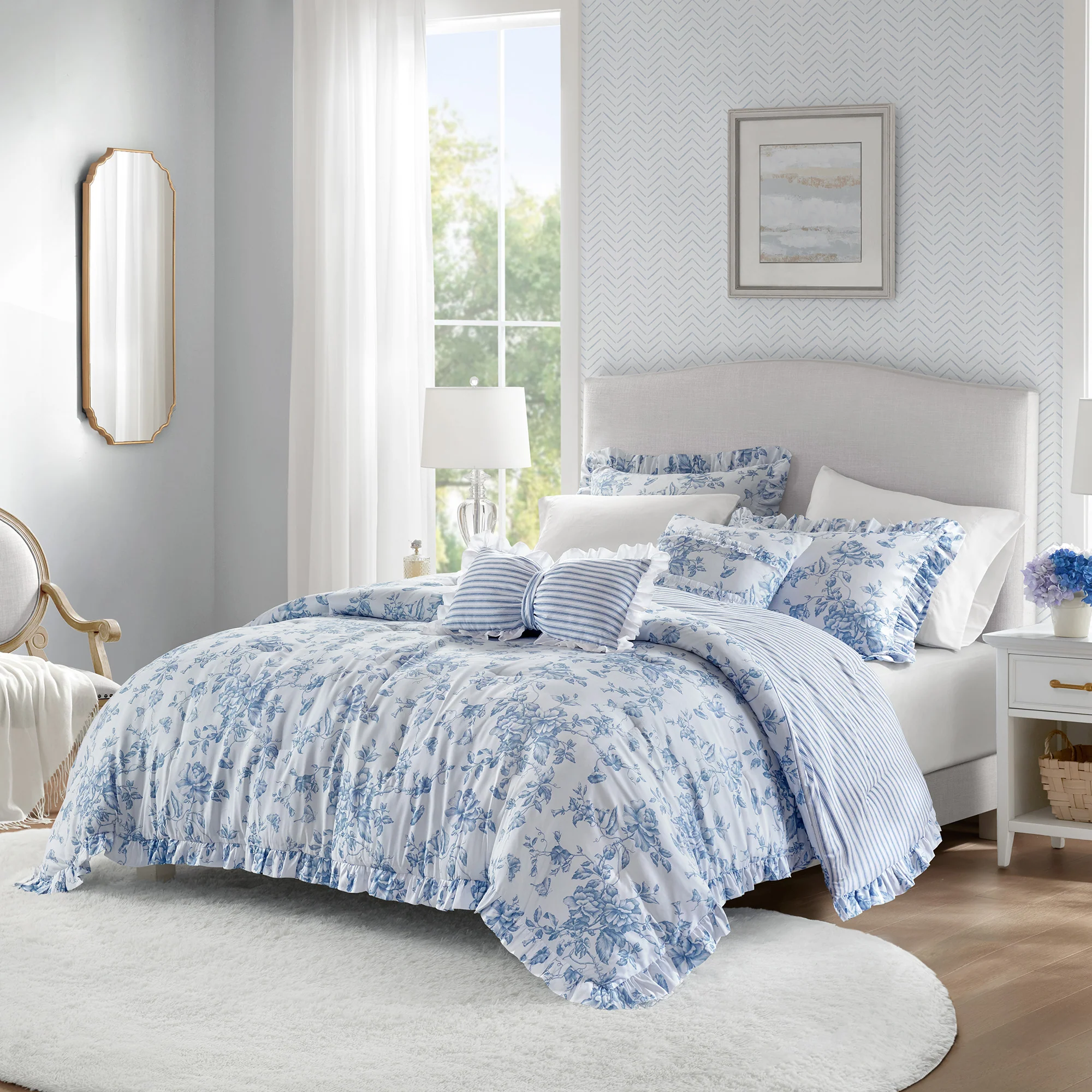 Adele 5-Piece Comforter Set with Decorative Pillows - Image 20