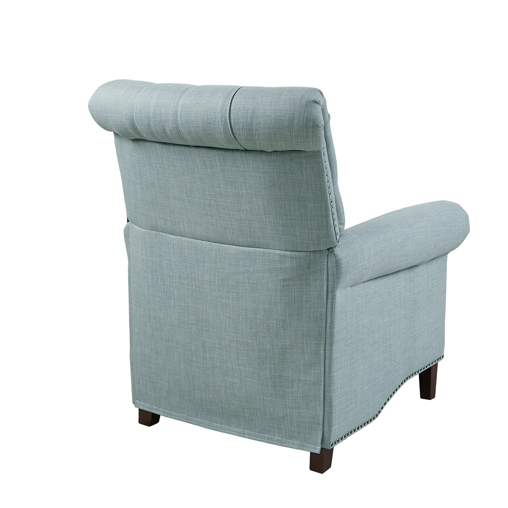 Aidan Upholstered Manual Push Back Recliner Chair with Nailheads - Image 24
