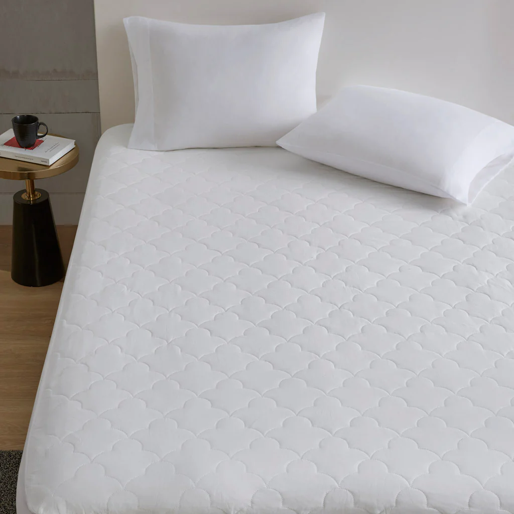 All Natural Cotton Percale Quilted Mattress Pad - Image 4