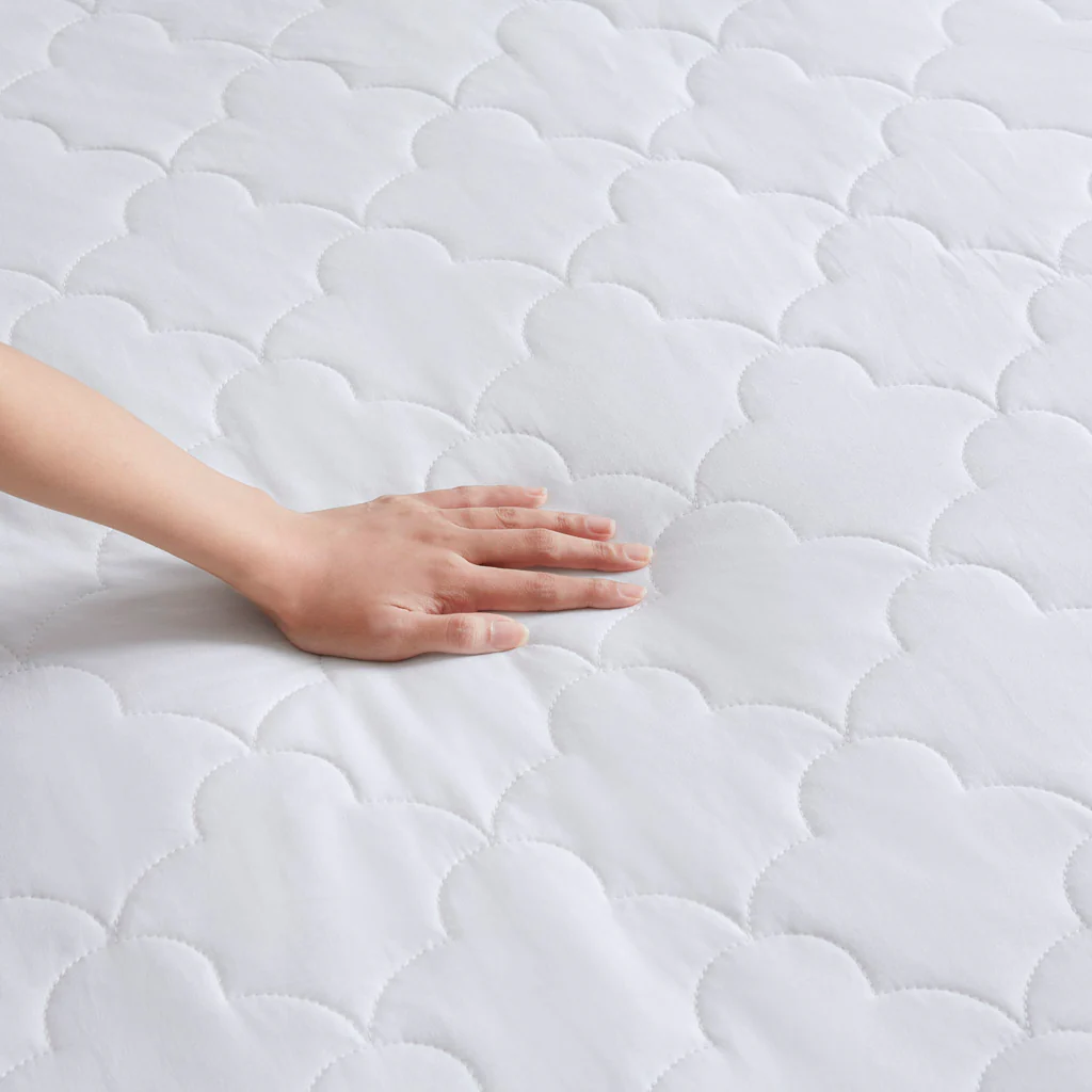 All Natural Cotton Percale Quilted Mattress Pad - Image 8
