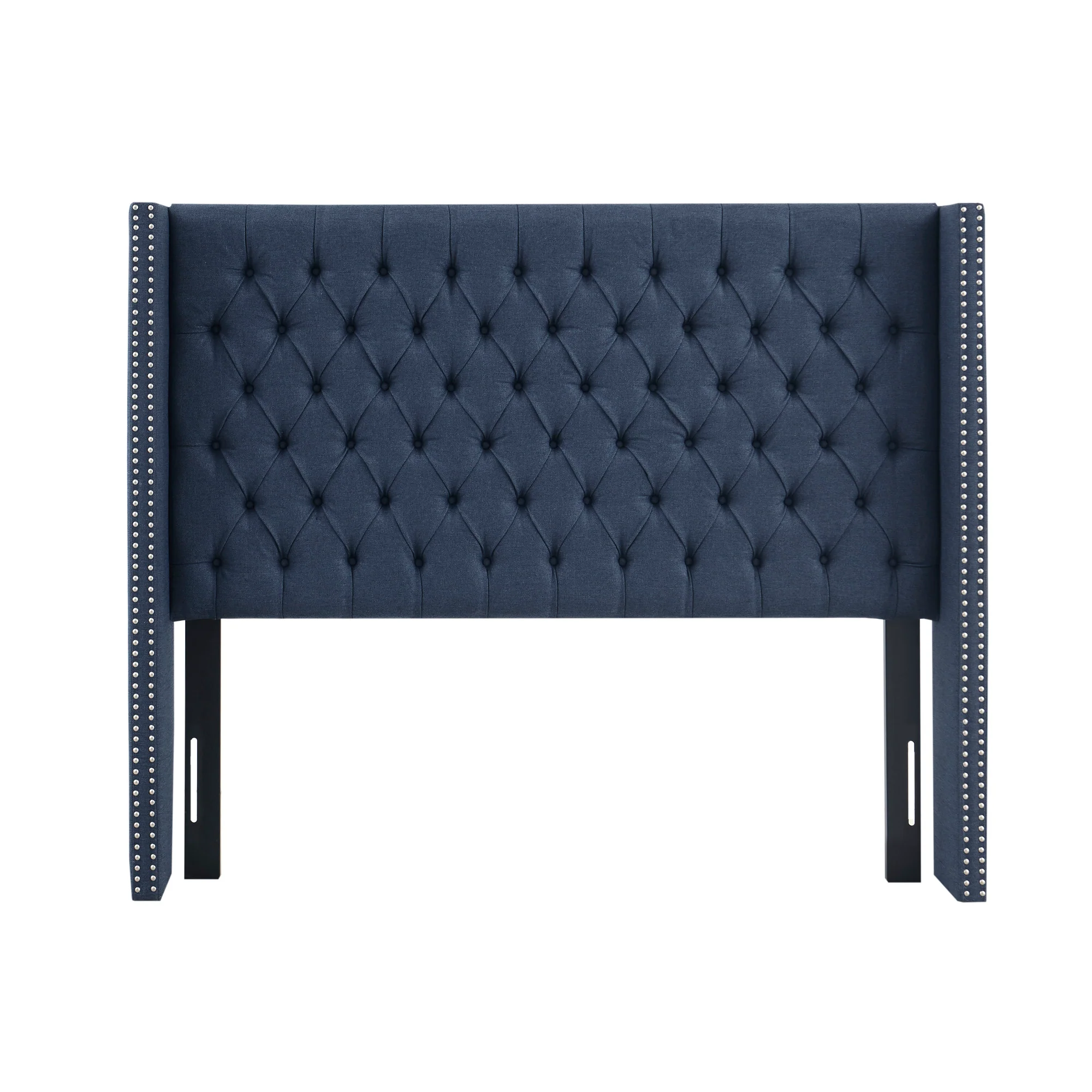Amelia Upholstered Wingback Headboard with Button Tufting & Nailhead Trim - Image 40