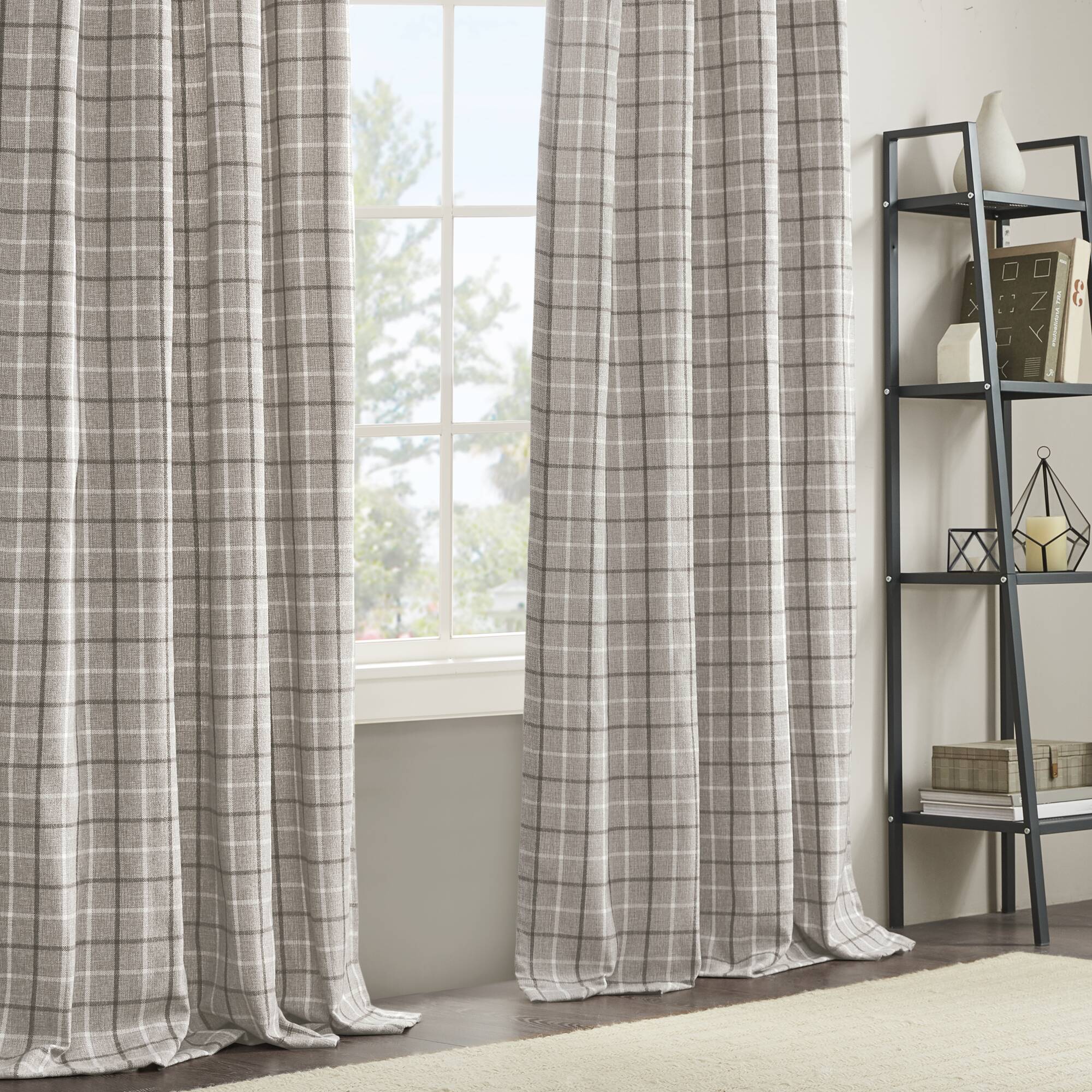 Anaheim Plaid Rod Pocket and Back Tab Curtain Panel with Fleece Lining - Image 13