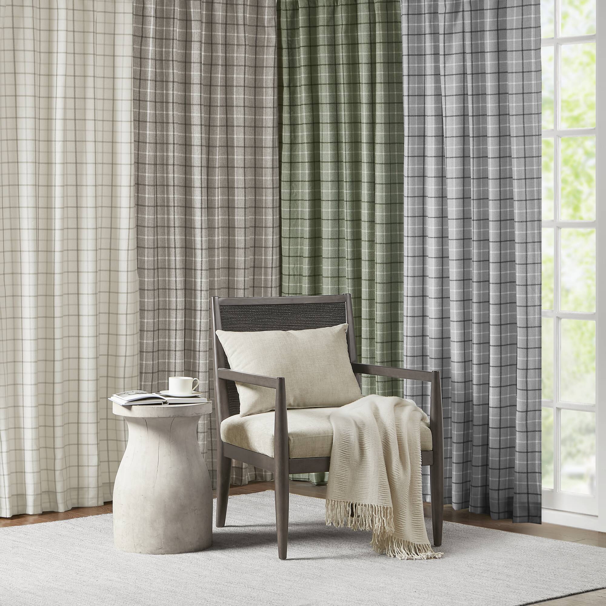Anaheim Plaid Rod Pocket and Back Tab Curtain Panel with Fleece Lining - Image 20