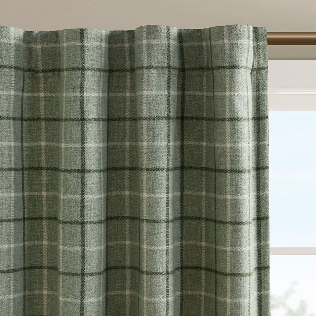 Anaheim Plaid Rod Pocket and Back Tab Curtain Panel with Fleece Lining - Image 22