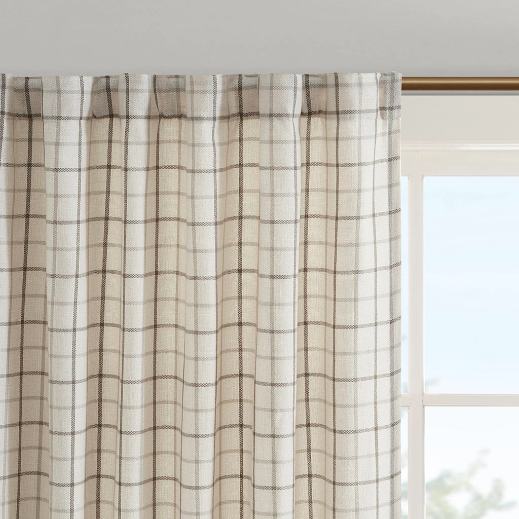 Anaheim Plaid Rod Pocket and Back Tab Curtain Panel with Fleece Lining - Image 24