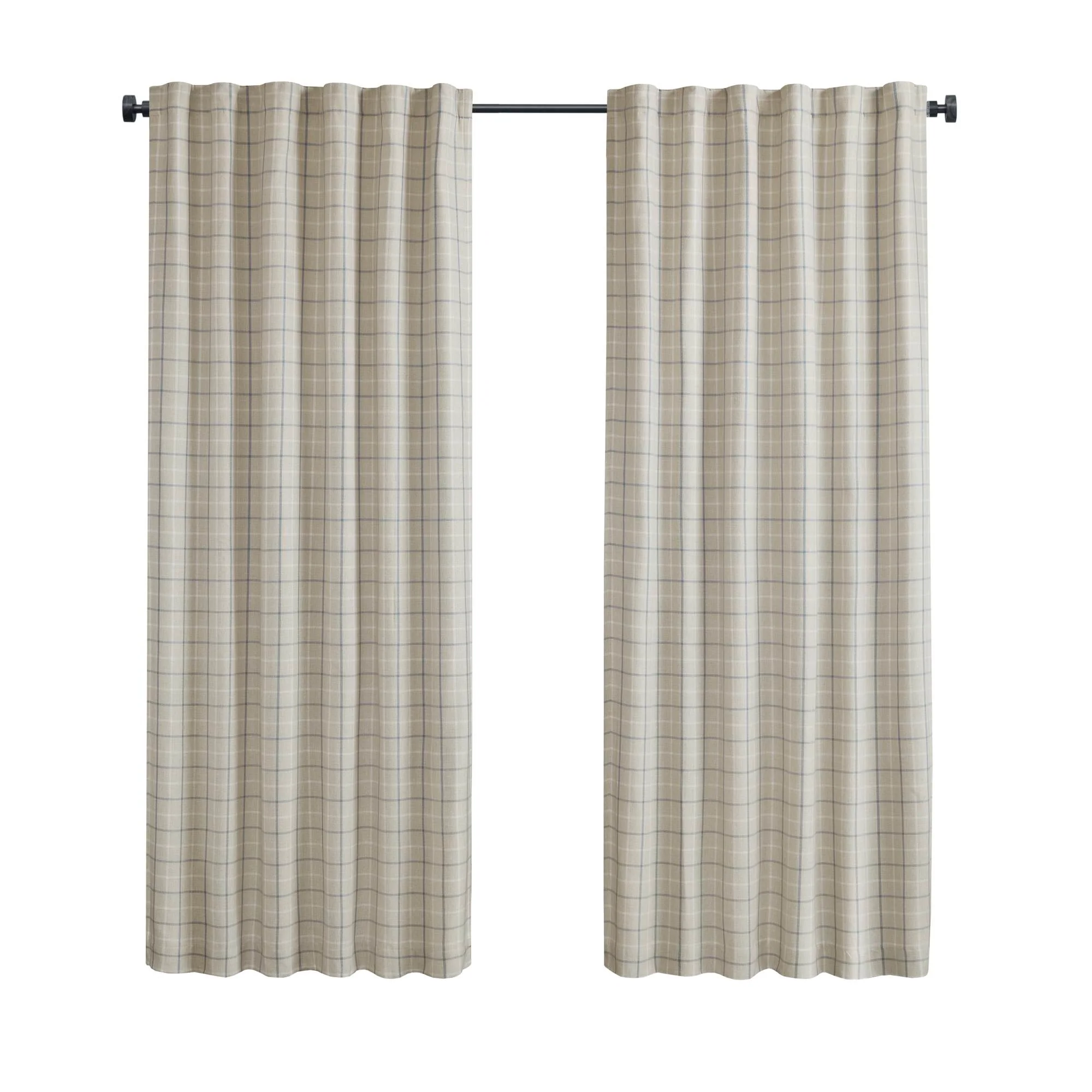 Anaheim Plaid Rod Pocket and Back Tab Curtain Panel with Fleece Lining - Image 69