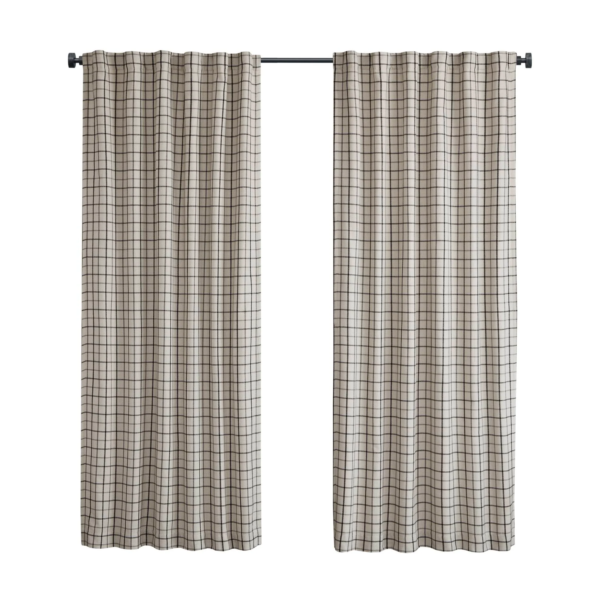 Anaheim Plaid Rod Pocket and Back Tab Curtain Panel with Fleece Lining - Image 78