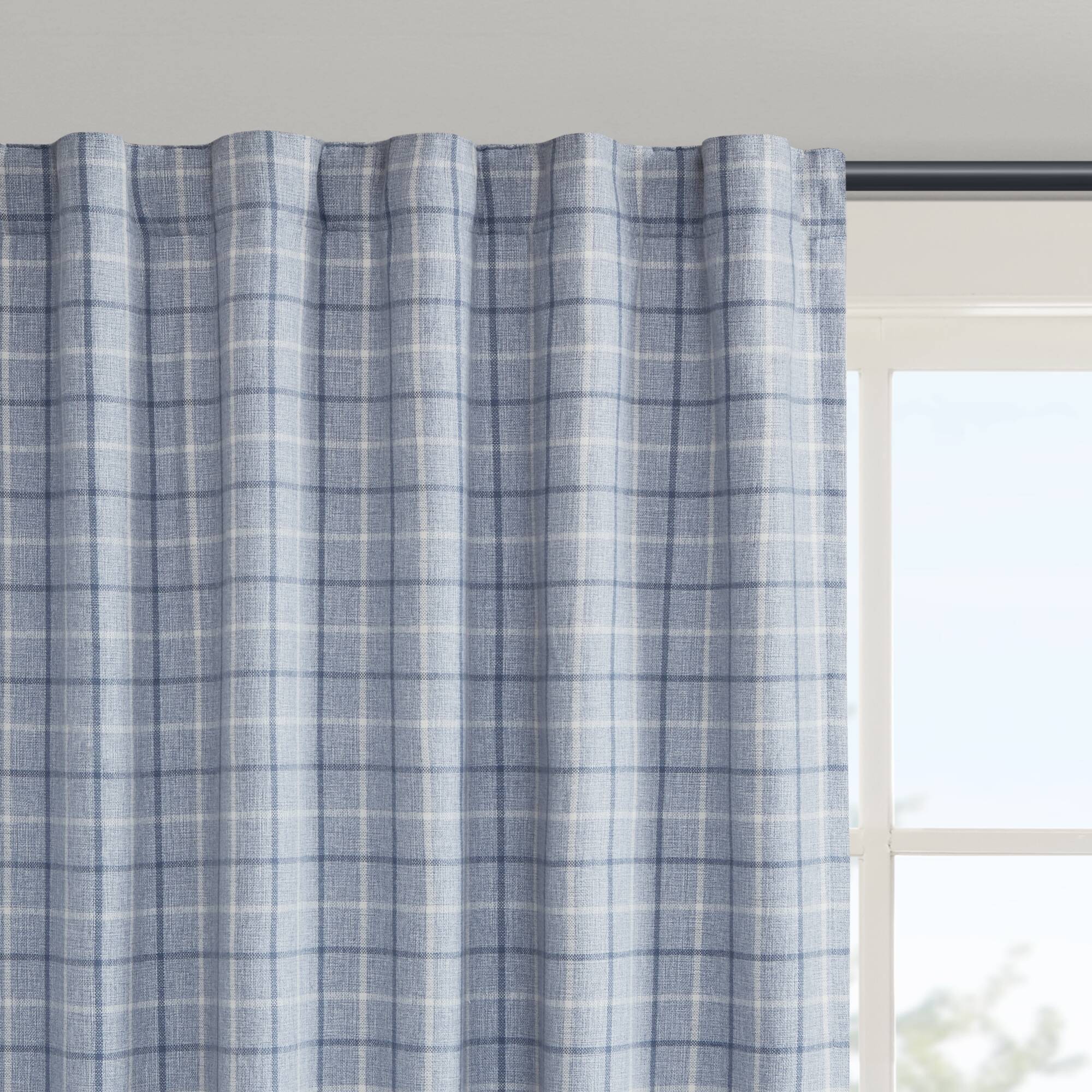 Anaheim Plaid Rod Pocket and Back Tab Curtain Panel with Fleece Lining - Image 87
