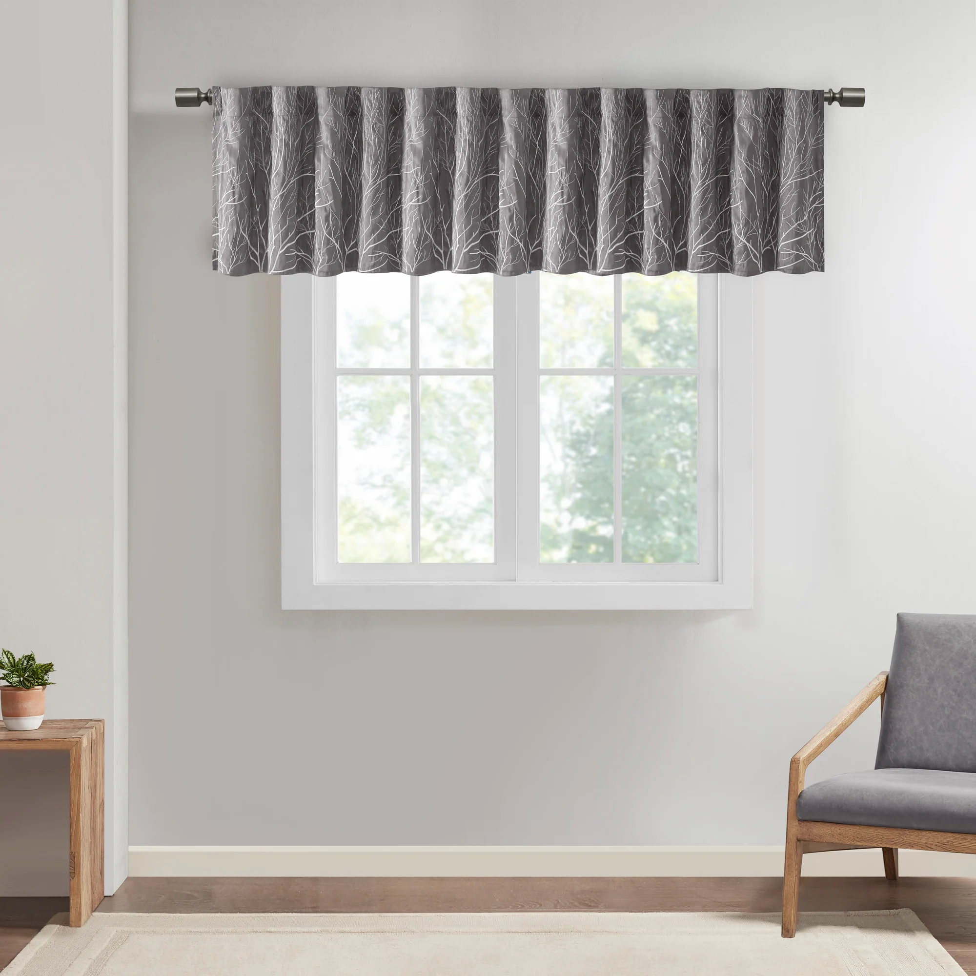 Andora Faux Silk Embroidered Window Valance - Image 3
