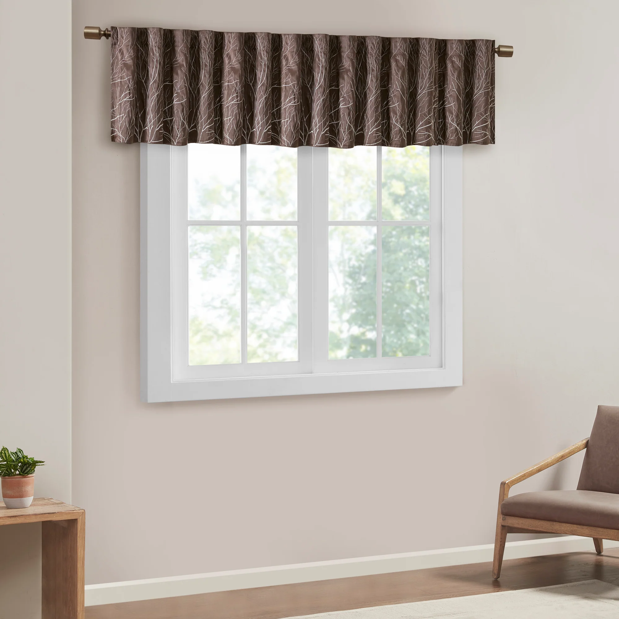 Andora Faux Silk Embroidered Window Valance - Image 8