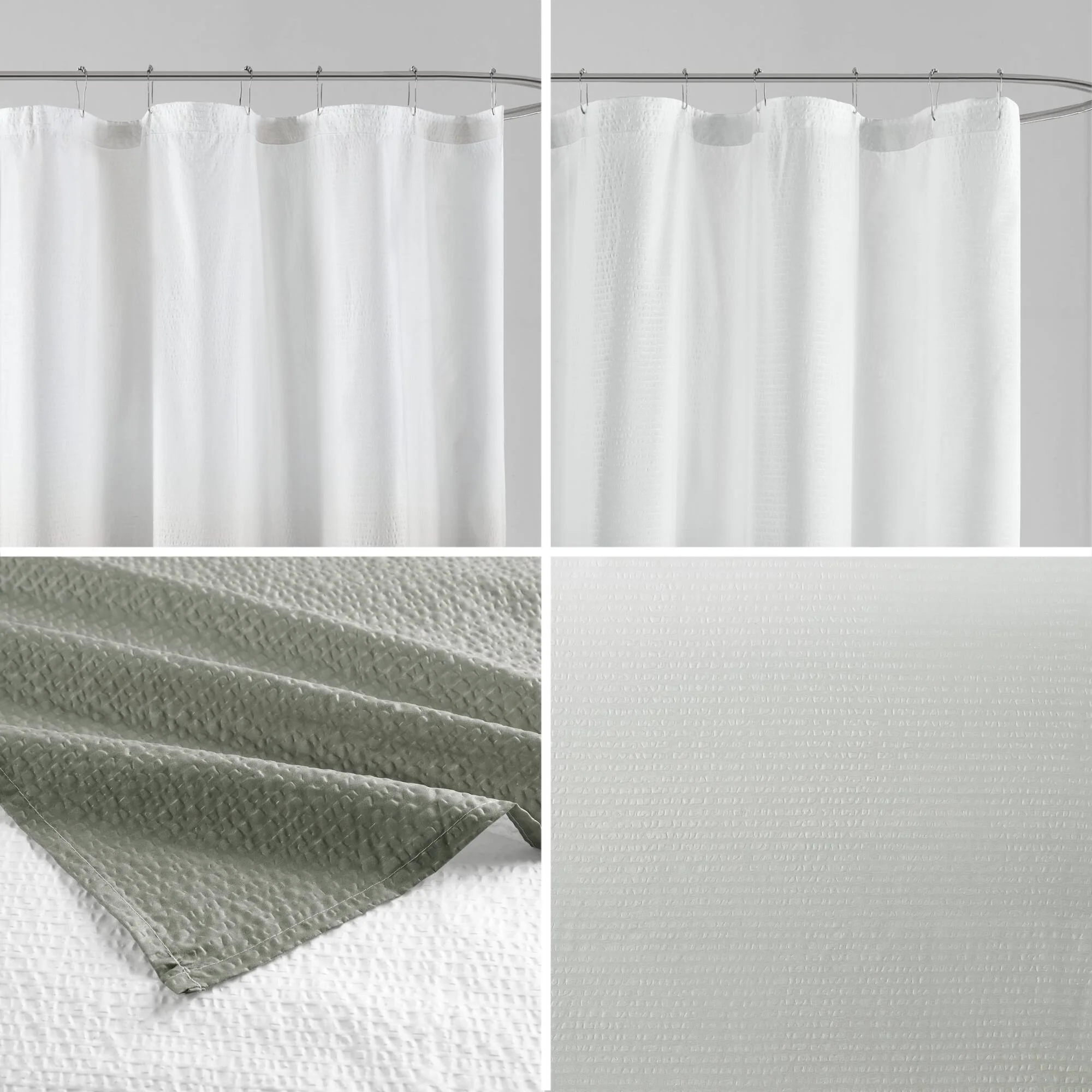 Ara Ombre Printed Seersucker Shower Curtain - Image 27