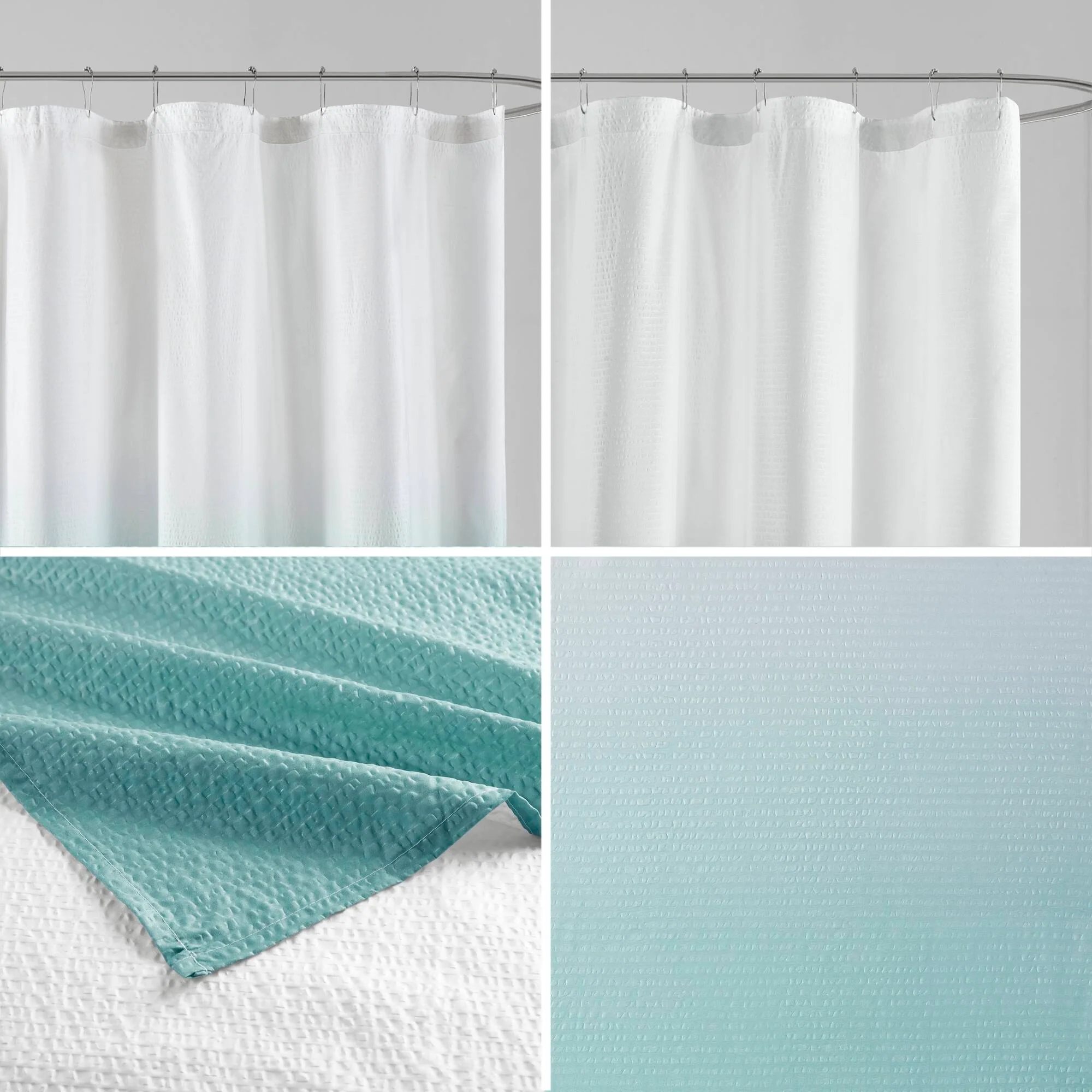 Ara Ombre Printed Seersucker Shower Curtain - Image 29