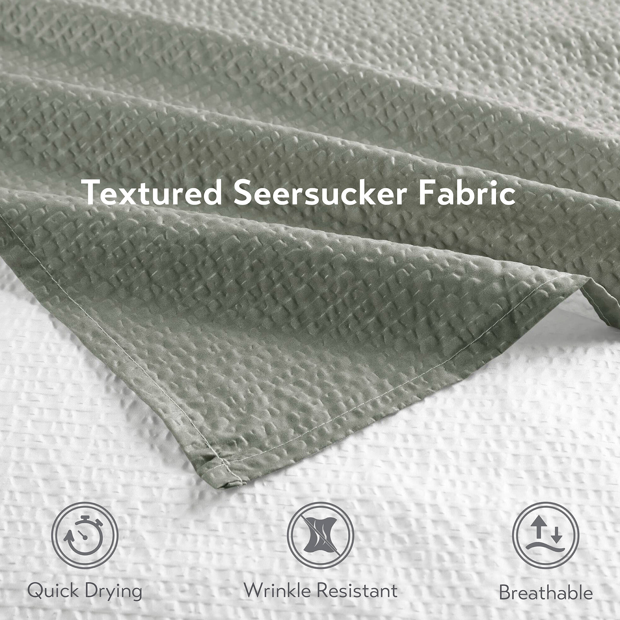 Ara Ombre Printed Seersucker Shower Curtain - Image 30