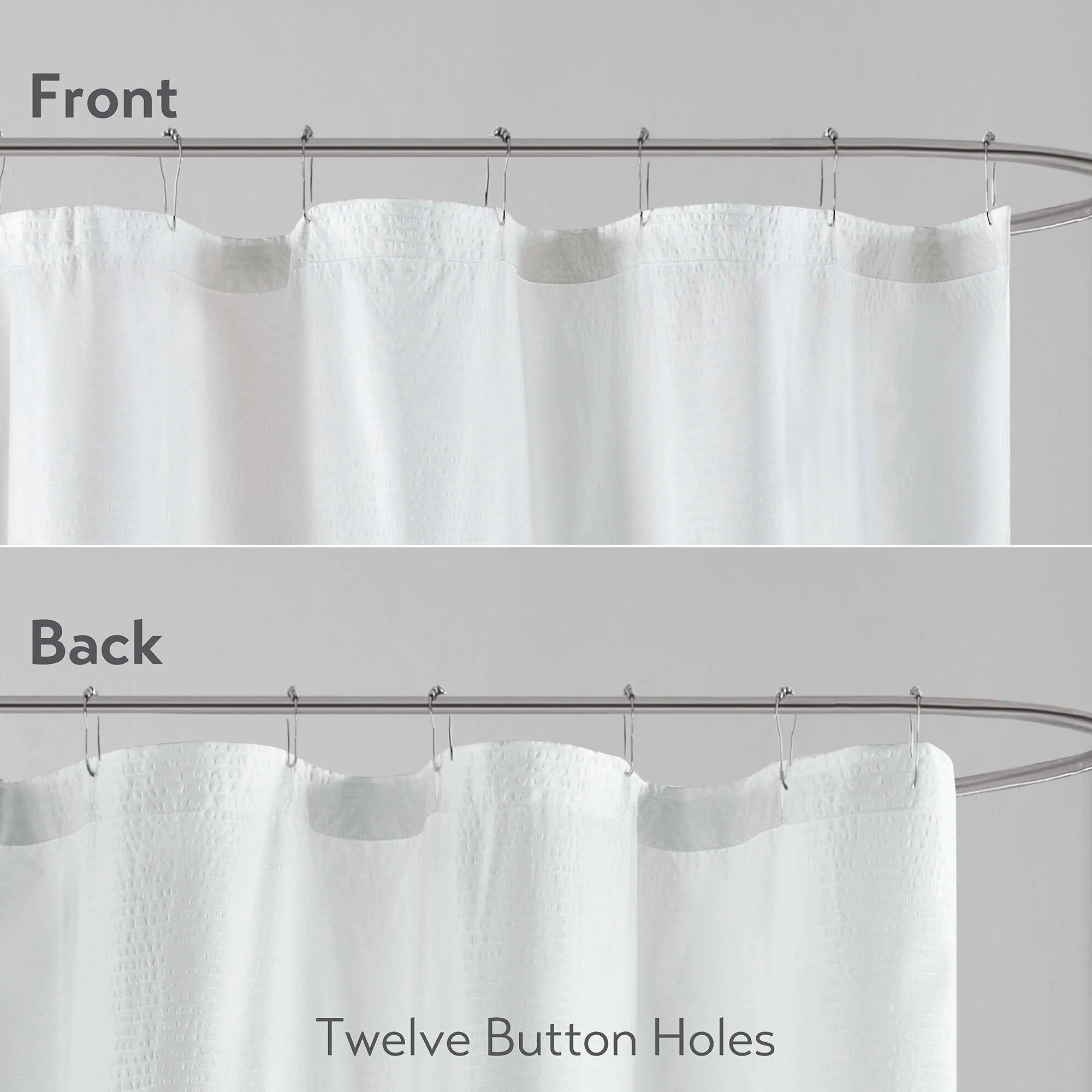 Ara Ombre Printed Seersucker Shower Curtain - Image 39