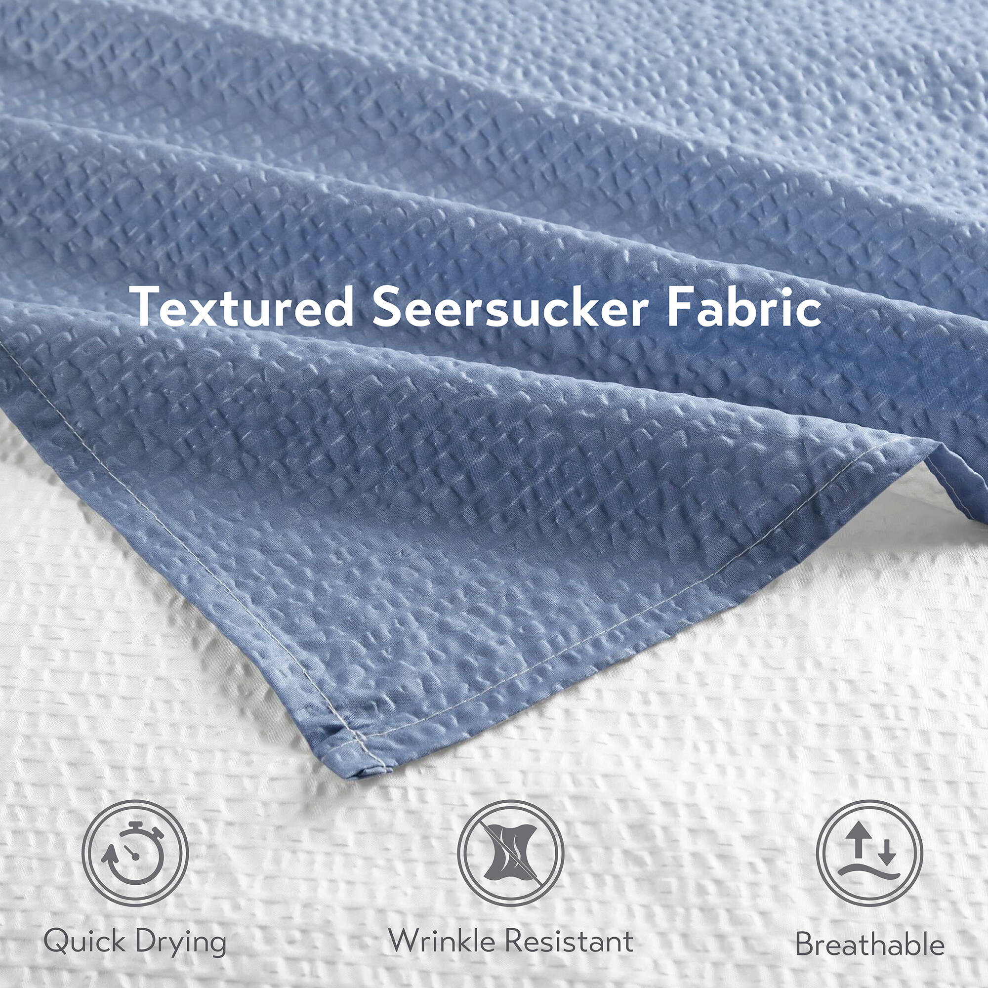 Ara Ombre Printed Seersucker Shower Curtain - Image 45