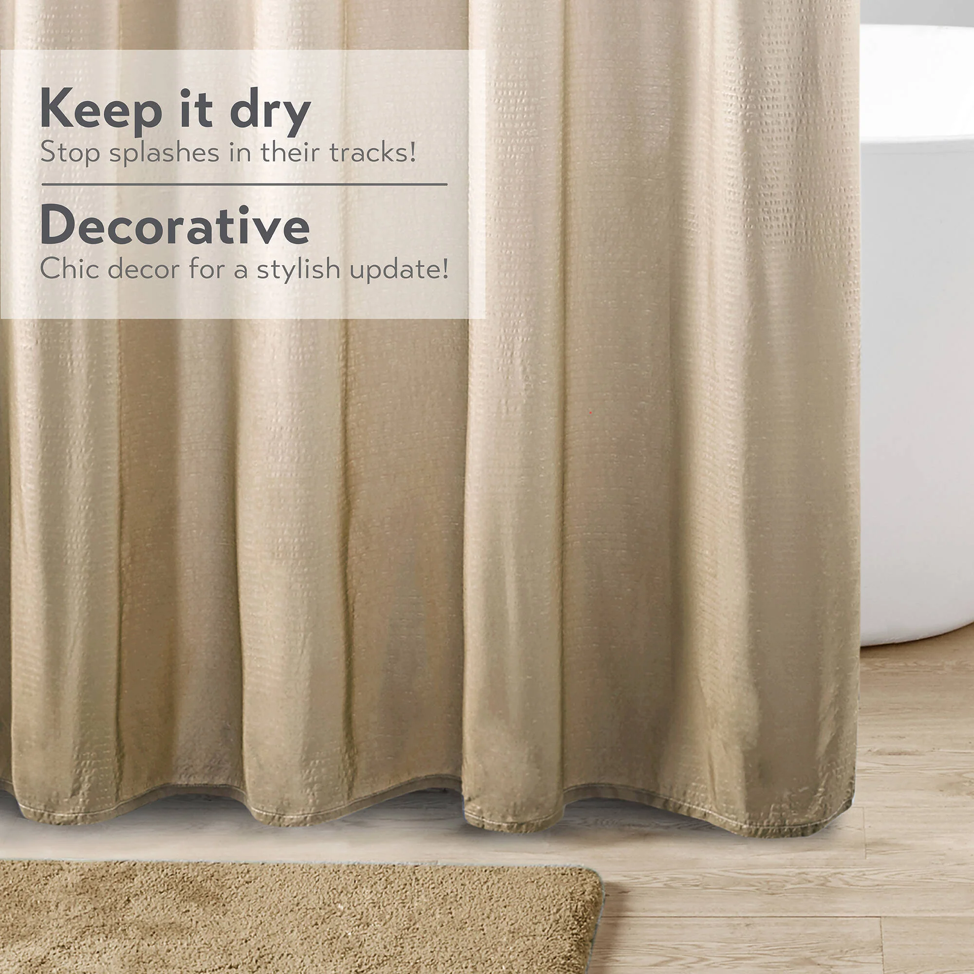 Ara Ombre Printed Seersucker Shower Curtain - Image 50