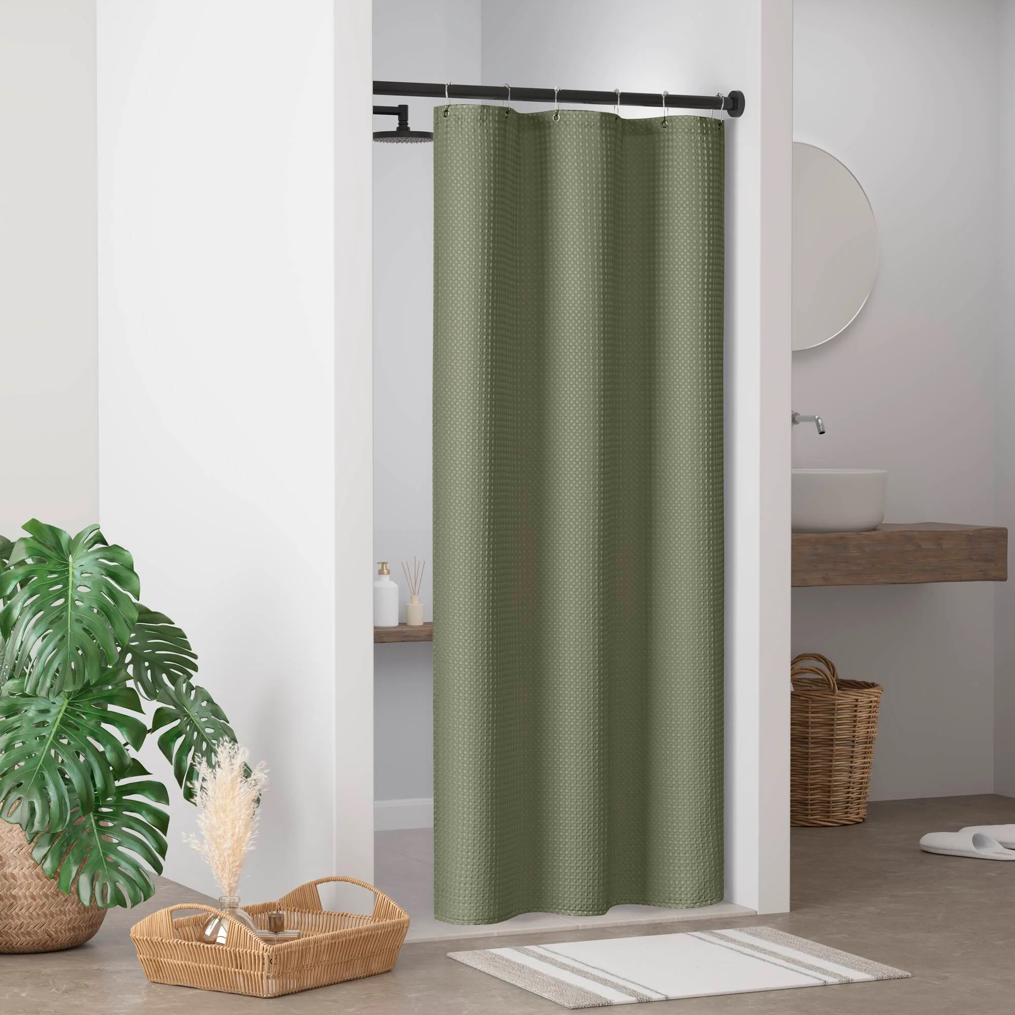 Arbor Waffle Shower Curtain - Image 16