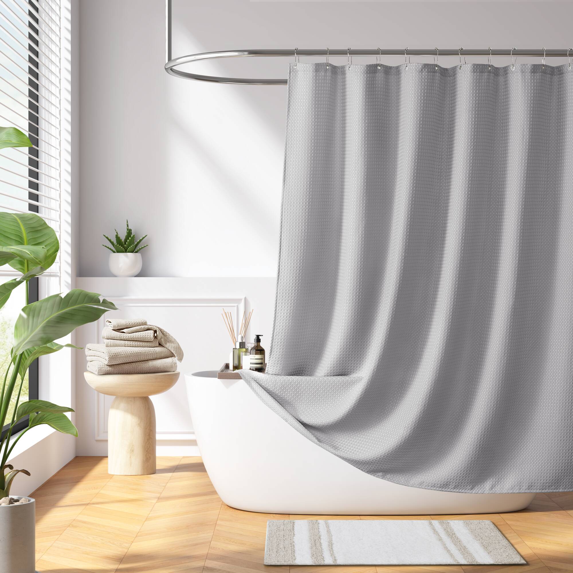 Arbor Waffle Shower Curtain - Image 3