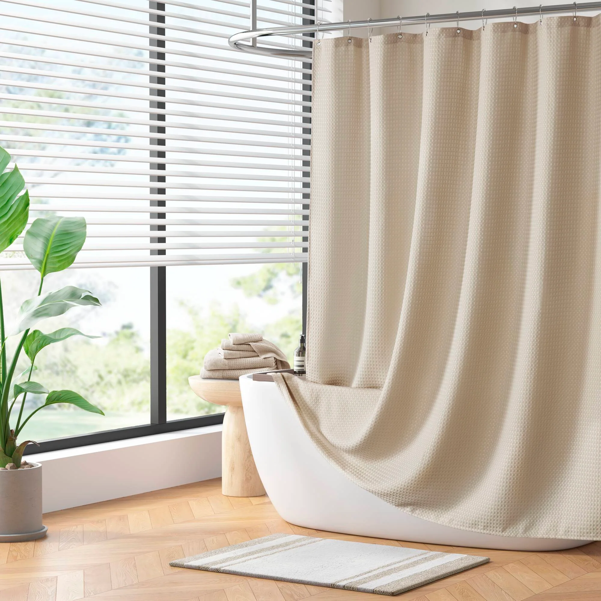 Arbor Waffle Shower Curtain - Image 48