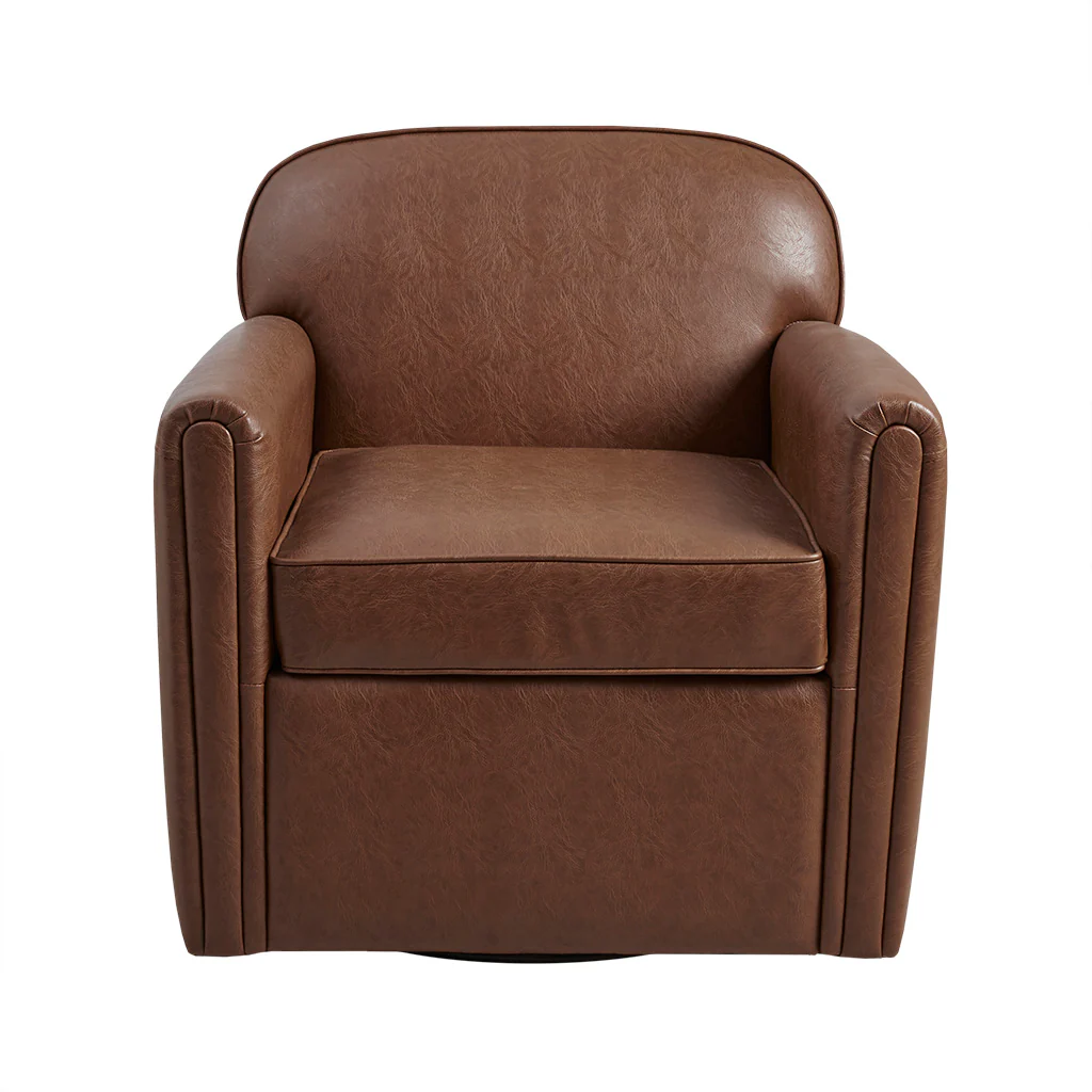 Archer Faux Leather 360 Degree Swivel Arm Chair - Image 4