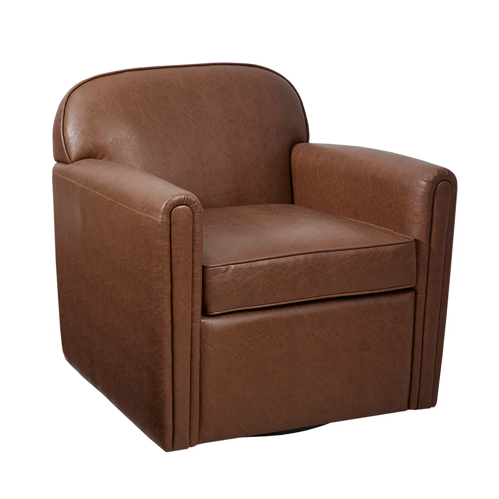 Archer Faux Leather 360 Degree Swivel Arm Chair - Image 5