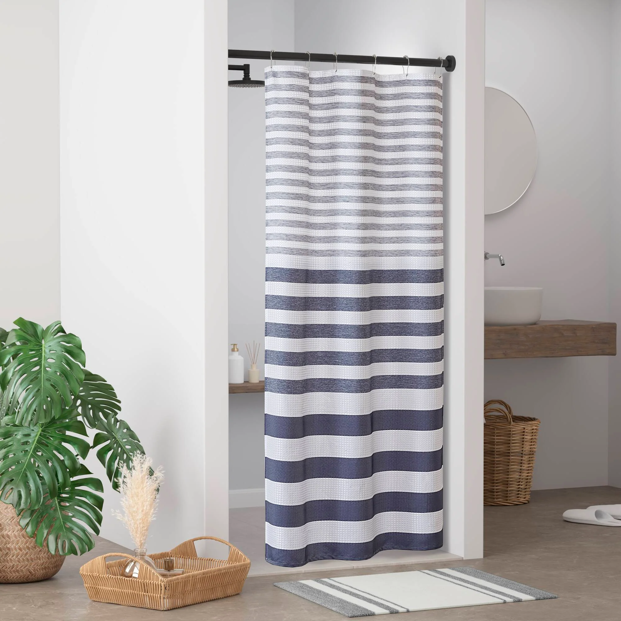 Ariana Ombre Waffle Shower Curtain - Image 12