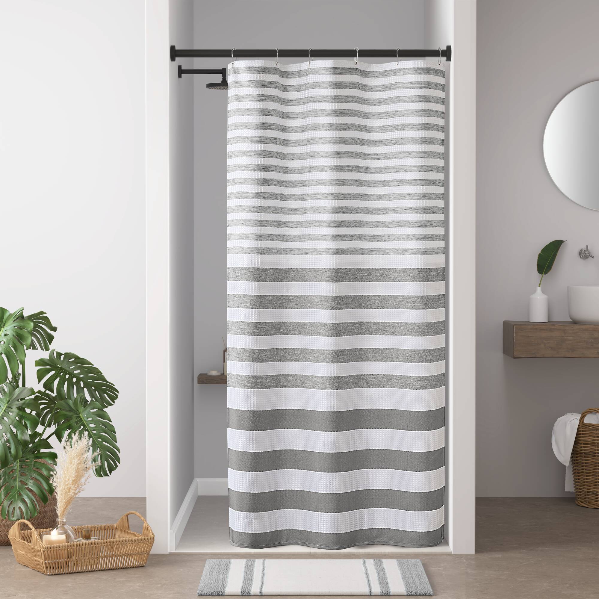 Ariana Ombre Waffle Shower Curtain - Image 6