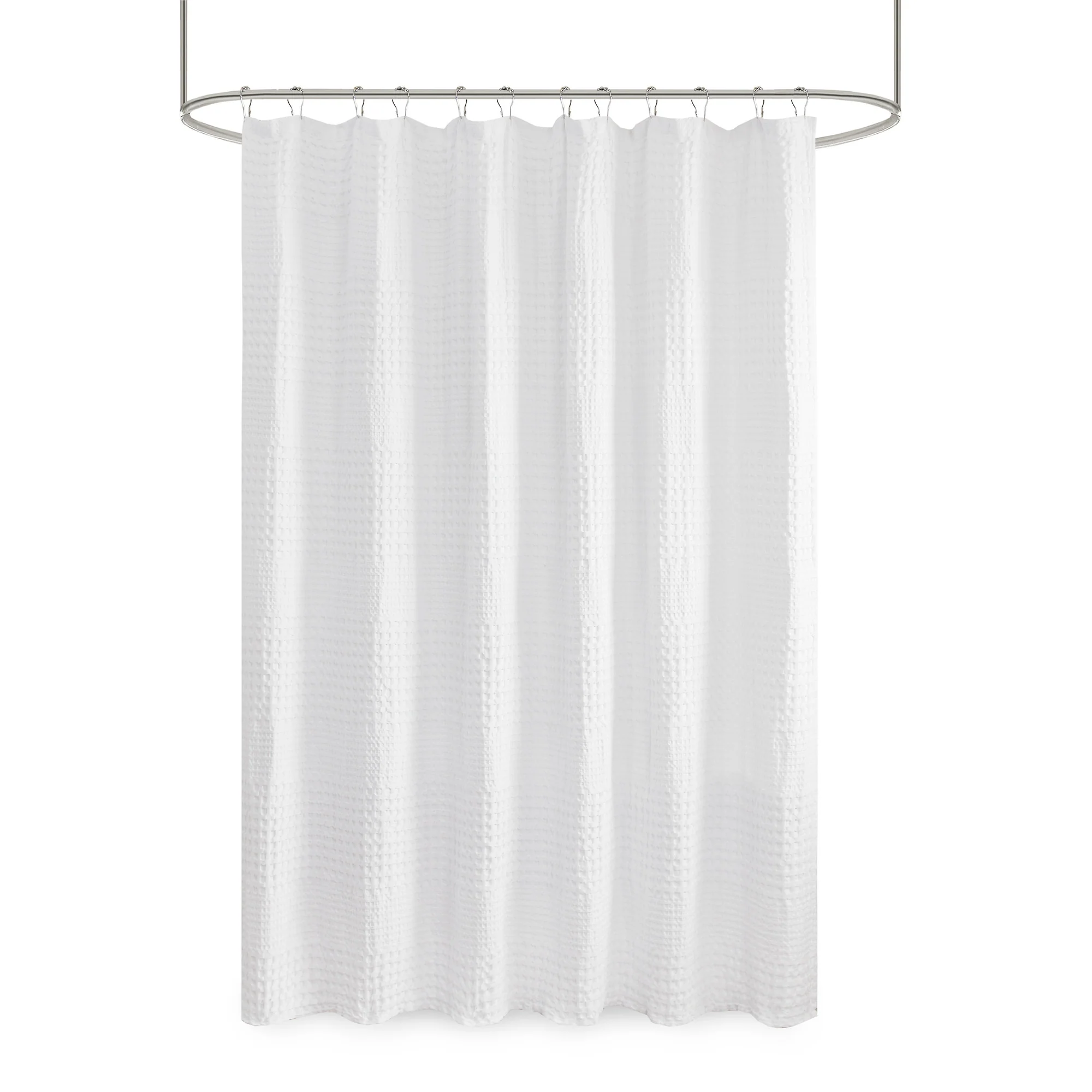Arlo Super Waffle Textured Solid Shower Curtain - Image 4