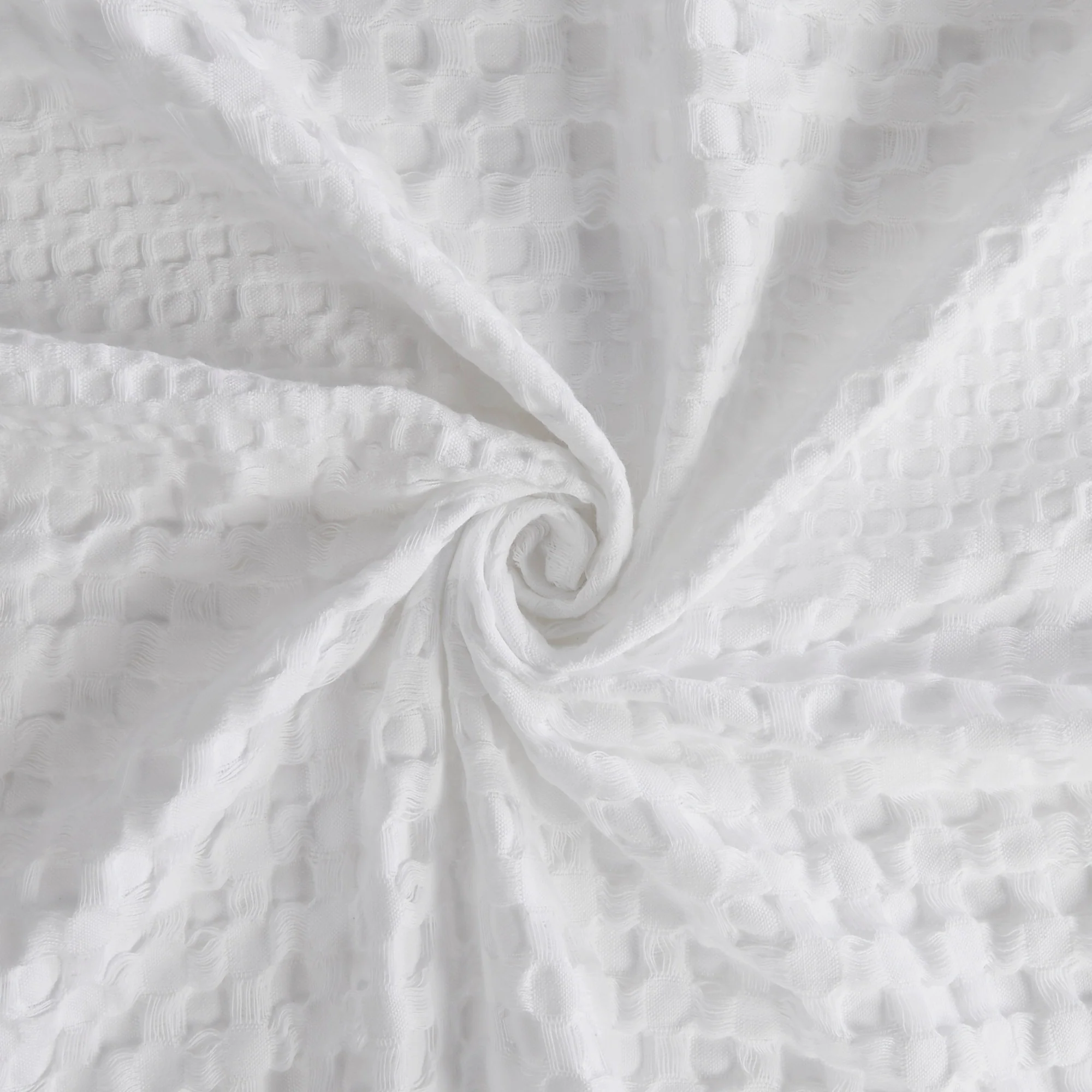 Arlo Super Waffle Textured Solid Shower Curtain - Image 5